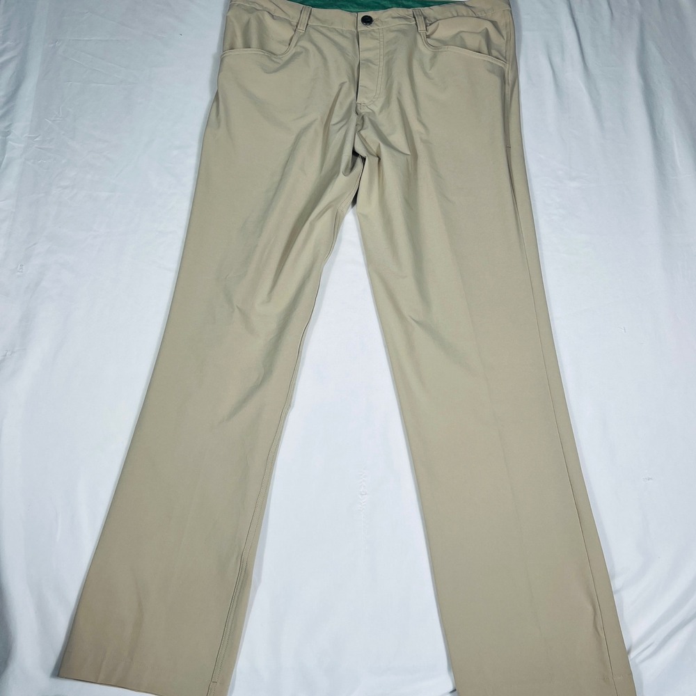 Free Fly Mens Pants‎ Khaki Tan Performance Stretch 36 x 32 Golf Casual Travel - Picture 2 of 8